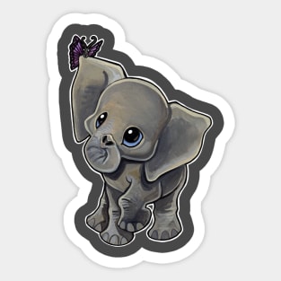 Butterfly elephant Sticker